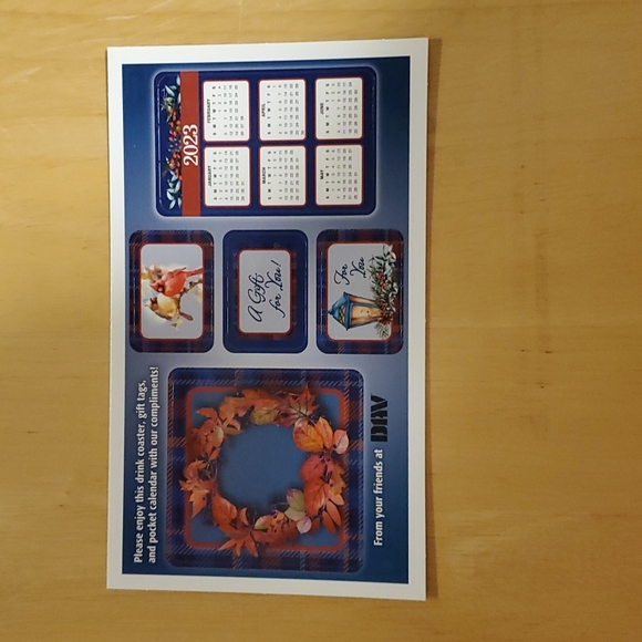 Unknown Office Plastic Drink Coaster 3 Gift Tags And 223 Pocket